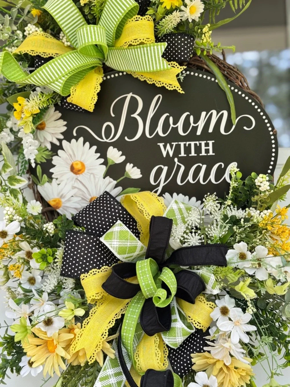 Bloom with Grace Daisy Wreath